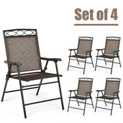 Costway - Set of 4 Patio Folding Chairs