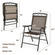Costway - Set of 4 Patio Folding Chairs