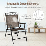 Costway - Set of 4 Patio Folding Chairs