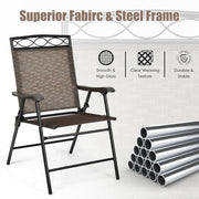 Costway - Set of 4 Patio Folding Chairs