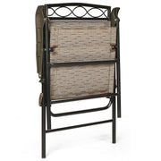 Costway - Set of 4 Patio Folding Chairs