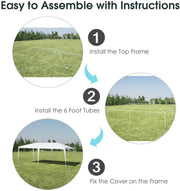 Costway - 10 x 20 Feet Waterproof Canopy Tent with Tent Peg and Wind Rope