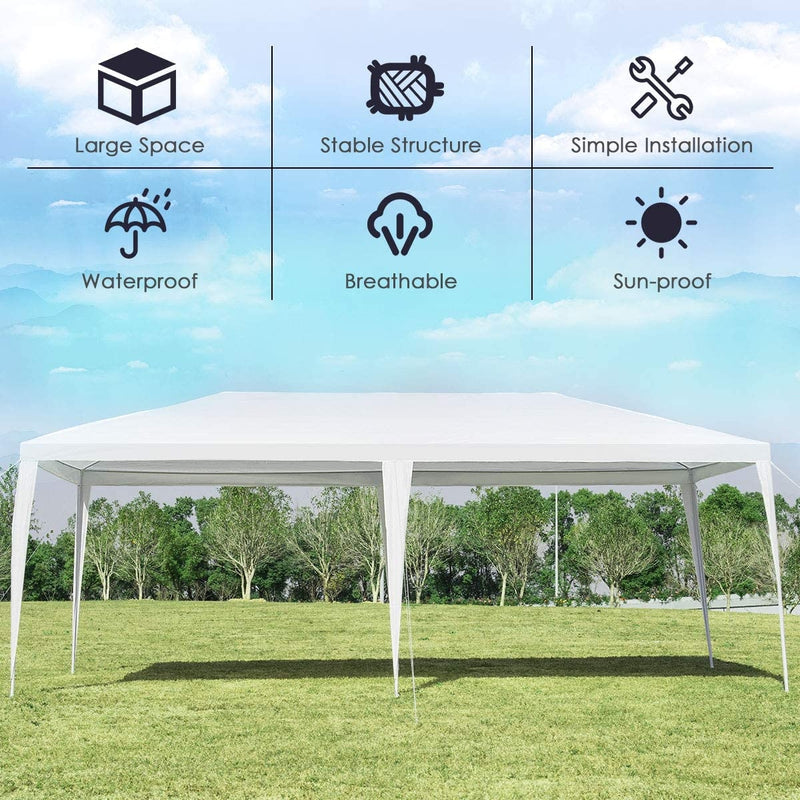 Costway - 10 x 20 Feet Waterproof Canopy Tent with Tent Peg and Wind Rope