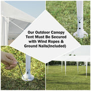Costway - 10 x 20 Feet Waterproof Canopy Tent with Tent Peg and Wind Rope