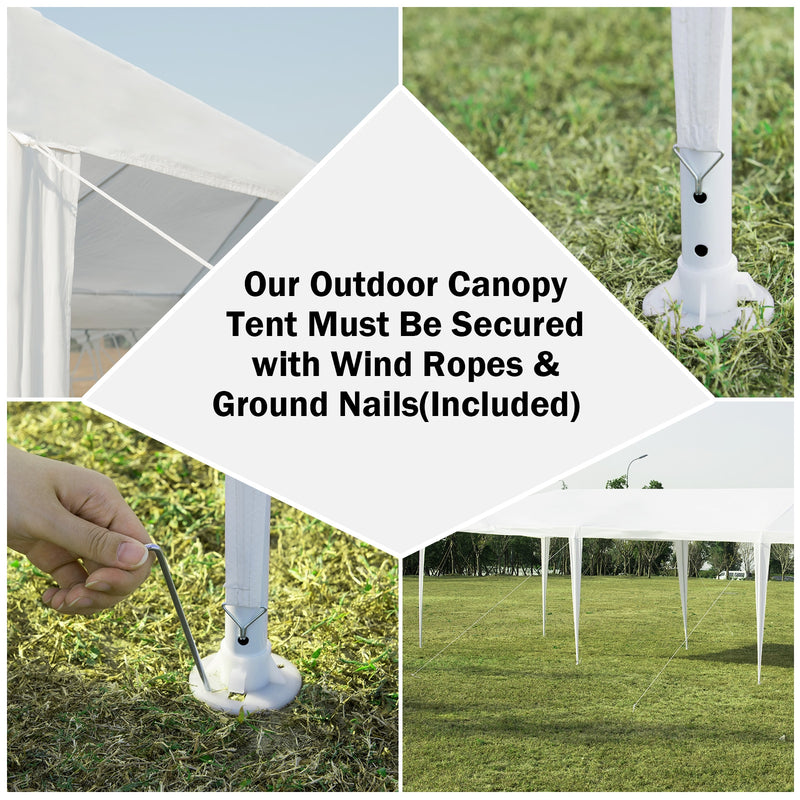 Costway - 10 x 20 Feet Waterproof Canopy Tent with Tent Peg and Wind Rope