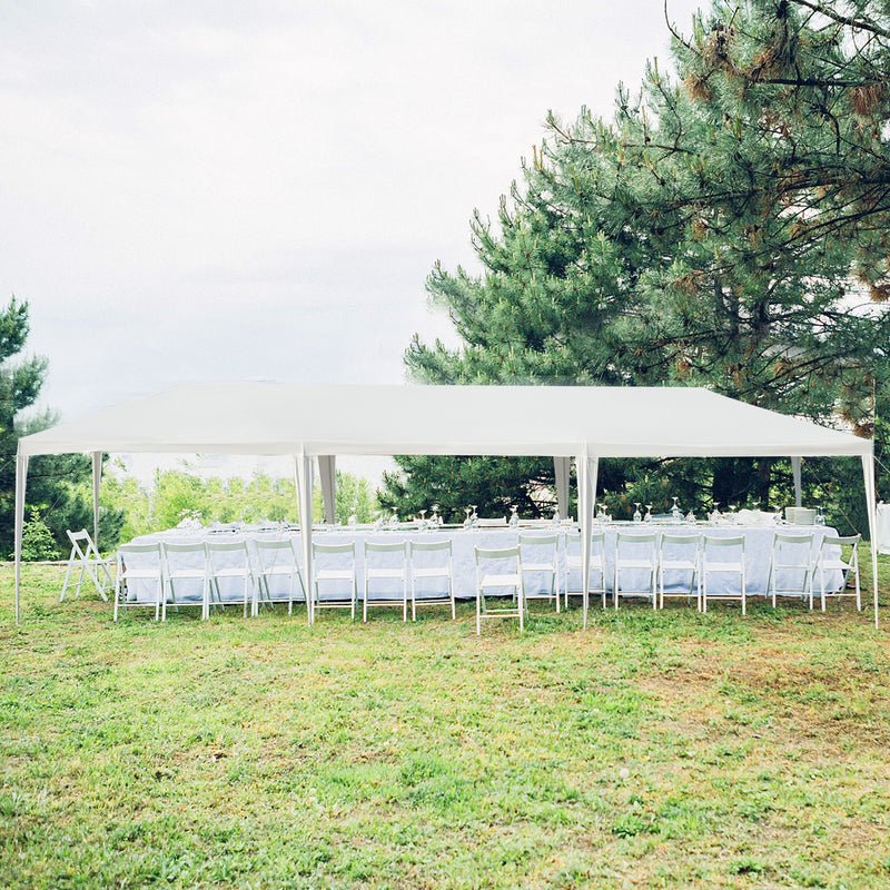 Costway - 10 x 30 Feet Canopy Tent with 5 Removable Sidewalls for Party Wedding