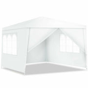 Costway - 10 x 10 Feet Outdoor Side Walls Canopy Tent with 4 Removable Sidewalls