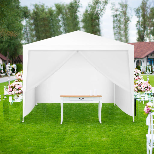 Costway - 10 x 10 Feet Outdoor Side Walls Canopy Tent with 4 Removable Sidewalls