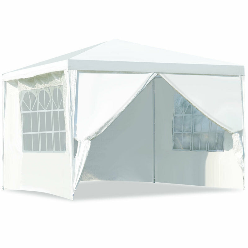 Costway - 10 x 10 Feet Outdoor Side Walls Canopy Tent with 4 Removable Sidewalls