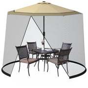Costway - 9 -10 Feet Outdoor Umbrella Table Screen Mosquito Bug Insect Net