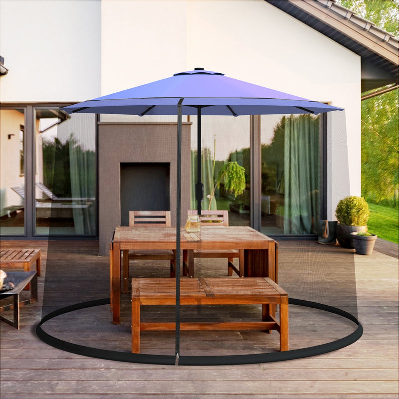 Costway - 9 -10 Feet Outdoor Umbrella Table Screen Mosquito Bug Insect Net