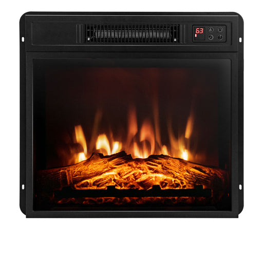 Costway - 18 Inch Electric Fireplace Inserted with Adjustable LED Flame