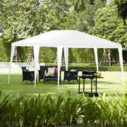 Costway - 10 x 20 Feet 6 Sidewalls Canopy Tent with Carry Bag-White