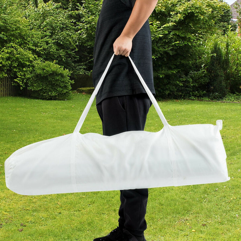 Costway - 10 x 20 Feet 6 Sidewalls Canopy Tent with Carry Bag-White