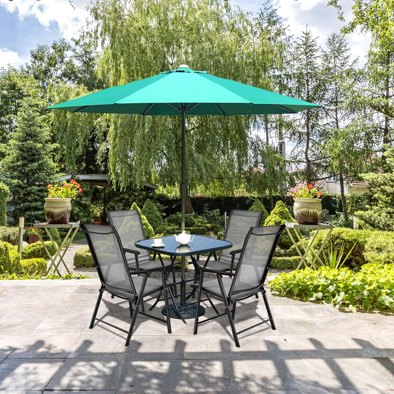 Costway - 4-Pack Patio Folding Chairs Portable for Outdoor Camping-Gray