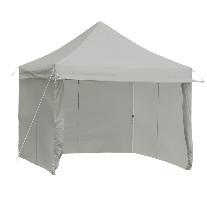Costway - 10 x 10 Feet Pop up Gazebo with 4 Height and Adjust Folding Awning-Gray
