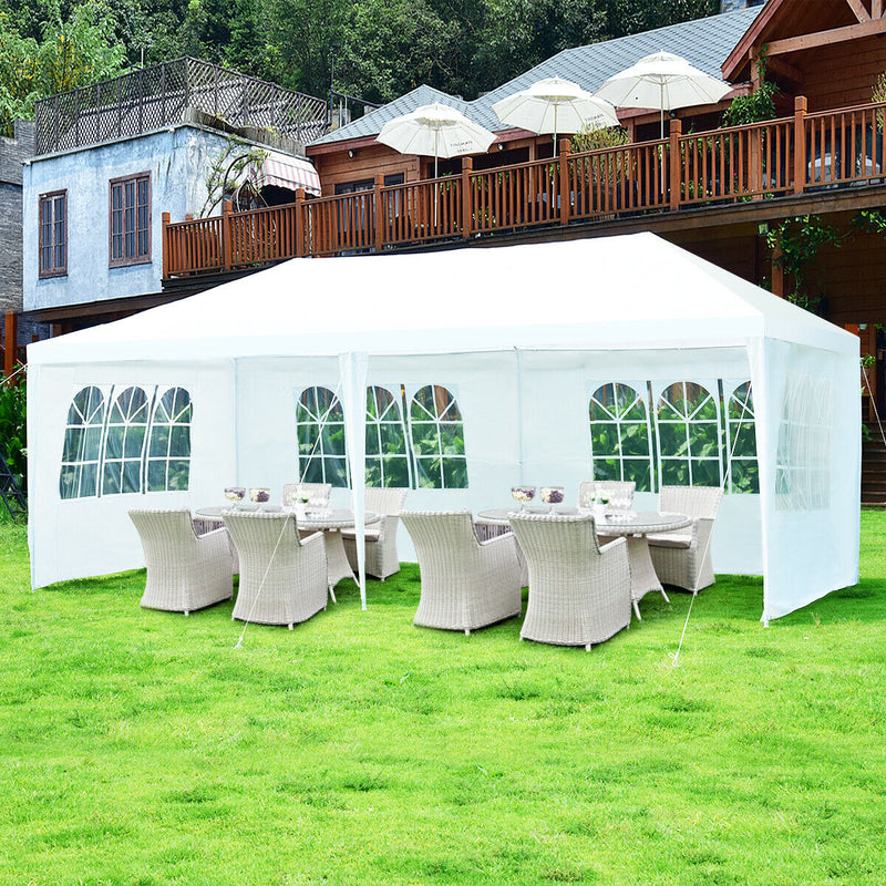 Costway - 10 x 20 Feet Outdoor Party Wedding Canopy Tent with Removable Walls and Carry Bag