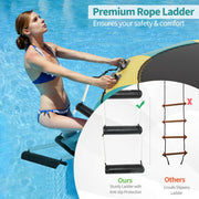 Costway - 15 Feet Inflatable Splash Padded Water Bouncer Trampoline-Yellow