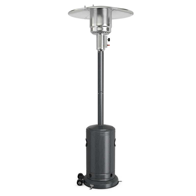 Costway - 50000BTU Garden Propane Standing LP Gas Steel Accessories Heater-Gray
