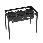 Costway - 225000 BTU Portable Propane 3 Burner Gas Cooker