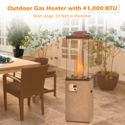 Costway - 41 000 BTU Propane Patio Heater with Metal Hood-Gray