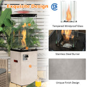 Costway - 41 000 BTU Propane Patio Heater with Metal Hood-Gray