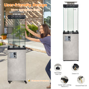 Costway - 41 000 BTU Propane Patio Heater with Metal Hood-Gray