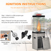 Costway - 41 000 BTU Propane Patio Heater with Metal Hood-Gray