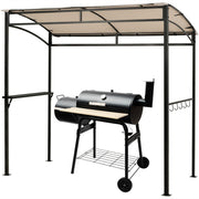 Costway - 7 x 4.5 Feet Grill Gazebo Outdoor Patio Garden BBQ Canopy Shelter-Beige