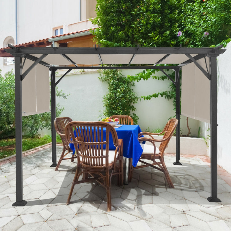 Costway - 16' x 4' 2Pcs Universal Replacement Canopy for Pergola Structure Sun Awning