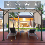 Costway - 16' x 4' 2Pcs Universal Replacement Canopy for Pergola Structure Sun Awning
