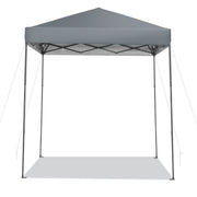 Costway - 6.6 x 6.6 Feet Outdoor Pop-up Canopy Tent with UPF 50+ Sun Protection-Gray