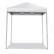 Costway - 6.6 x 6.6 Feet Outdoor Pop-up Canopy Tent with UPF 50+ Sun Protection-White