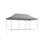 Costway - 10 x 20 Feet Adjustable Folding Heavy Duty Sun Shelter with Carrying Bag-Gray