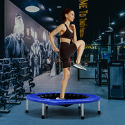 Costway - 38 Inch Mini Folding Trampoline Portable Leisure Fitness Backboard-Blue