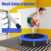 Costway - 38 Inch Mini Folding Trampoline Portable Leisure Fitness Backboard-Blue
