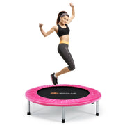 Costway - 38 Inch Mini Folding Trampoline Portable Leisure Fitness Backboard-Pink