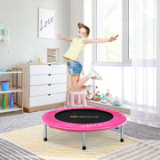 Costway - 38 Inch Mini Folding Trampoline Portable Leisure Fitness Backboard-Pink