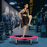 Costway - 38 Inch Mini Folding Trampoline Portable Leisure Fitness Backboard-Pink