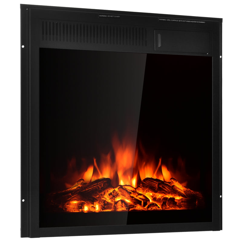 Costway - 22.5 Inch Electric Fireplace Insert Freestanding and Recessed Heater