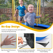 Costway - 10 Feet Unique Flower Shape Trampoline with Galvanized Steel Frame-Yellow