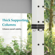 Costway - Outdoor Pergola with Retractable Canopy and Aluminum Frame-Gray