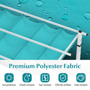Costway - Outdoor Pergola with Retractable Canopy and Aluminum Frame-Turquoise