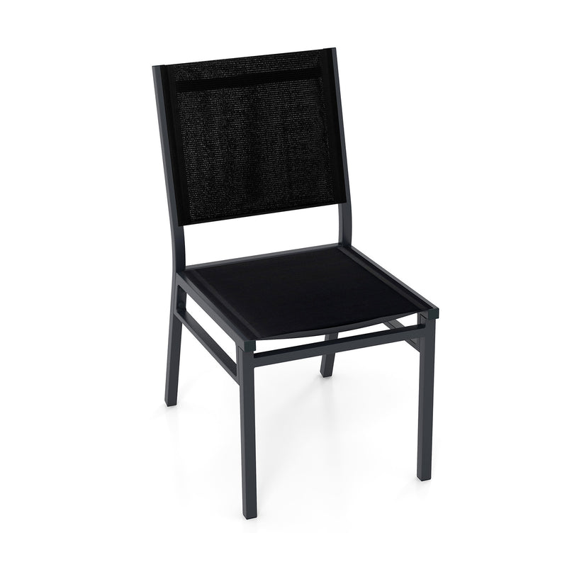 Costway - Outdoor Dining Chairs with Breathable Seat and Backrest for Backyard Porch Poolside-1 Piece