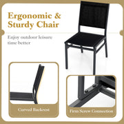 Costway - Outdoor Dining Chairs with Breathable Seat and Backrest for Backyard Porch Poolside-Set of 2