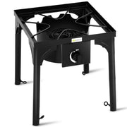 Costway - 100 000-BTU Portable Propane Outdoor Camp Stove with Adjustable Legs