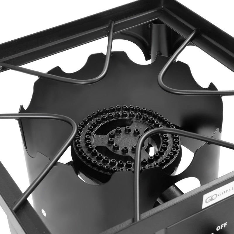 Costway - 100 000-BTU Portable Propane Outdoor Camp Stove with Adjustable Legs
