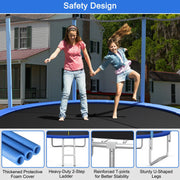 Costway - Outdoor Trampoline with Safety Closure Net-15 ft