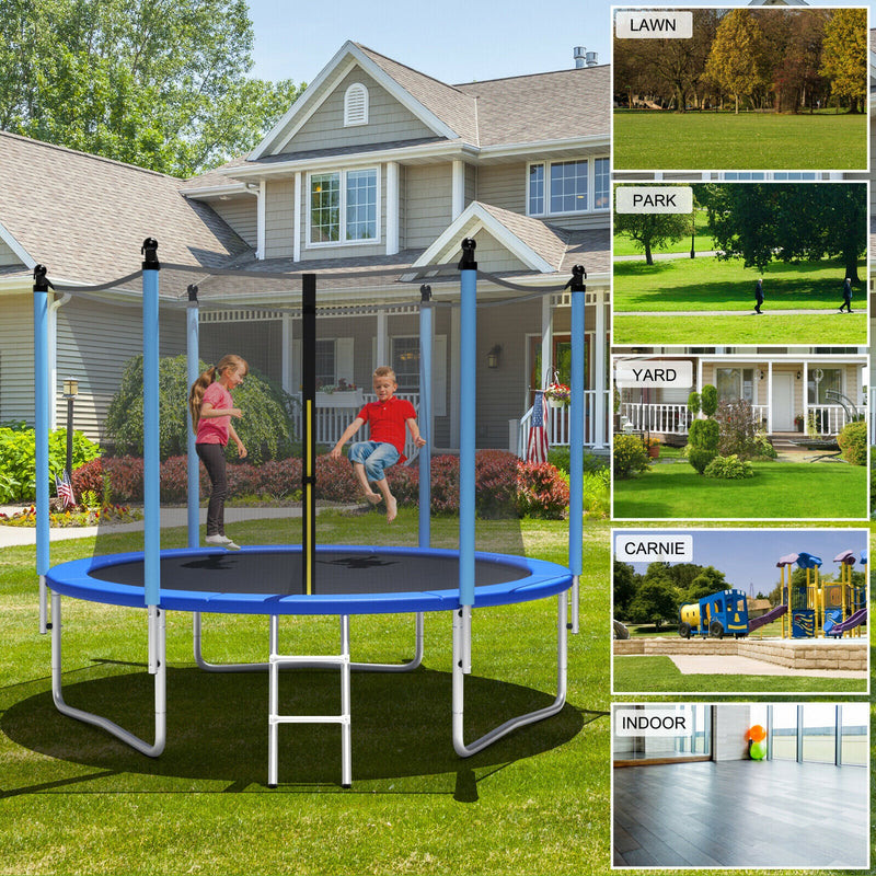 Costway - Outdoor Trampoline with Safety Closure Net-15 ft