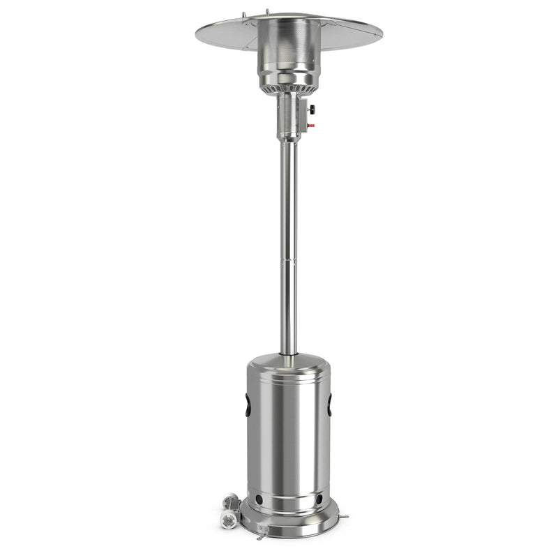 Costway - Garden Propane Standing LP Gas Steel Accessories Heater-Silver